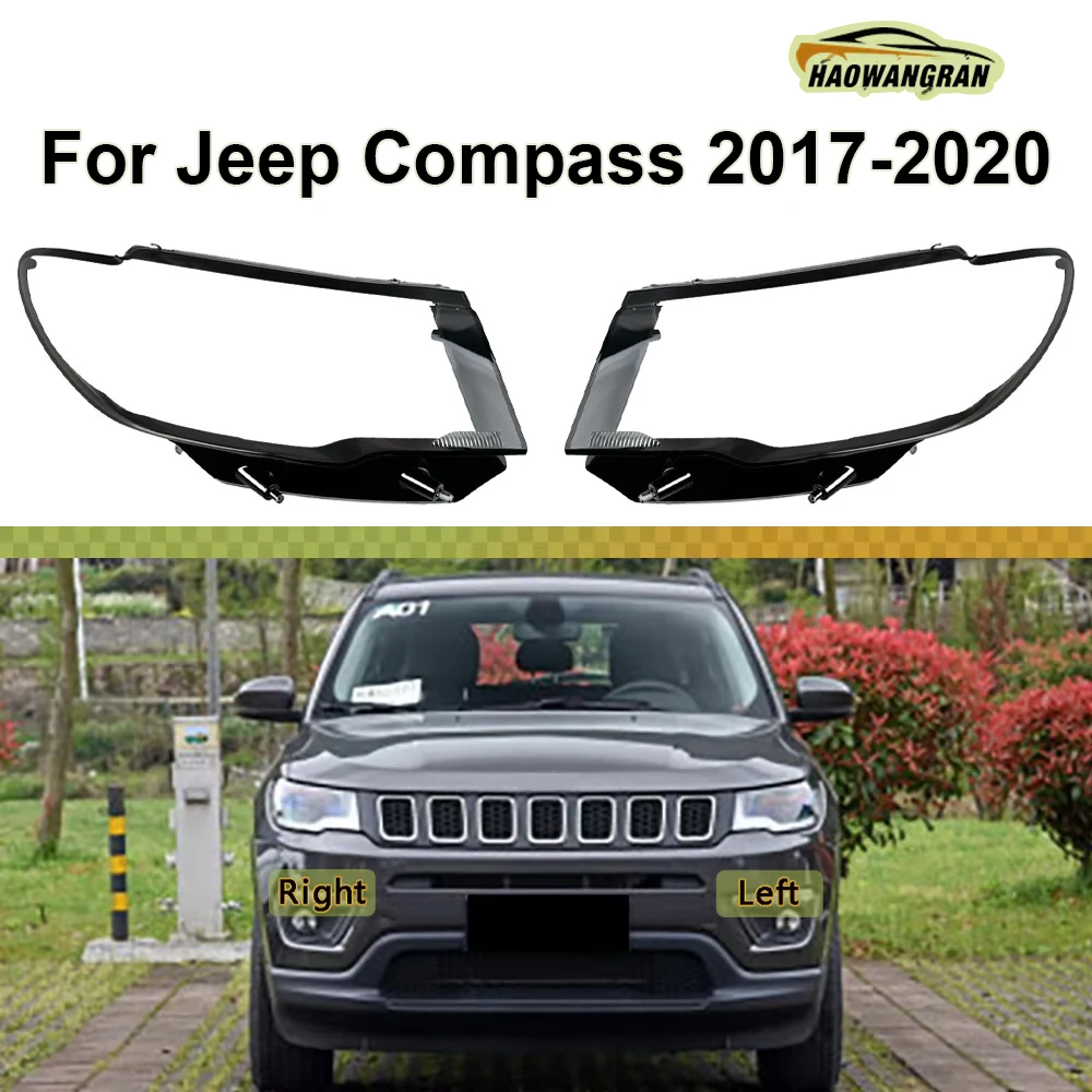 

For Jeep Compass 2017 2018 2019 2020 Front Headlight Cover Transparent Headlamp Lamp Shell Replace Original Lampshade Plexiglass