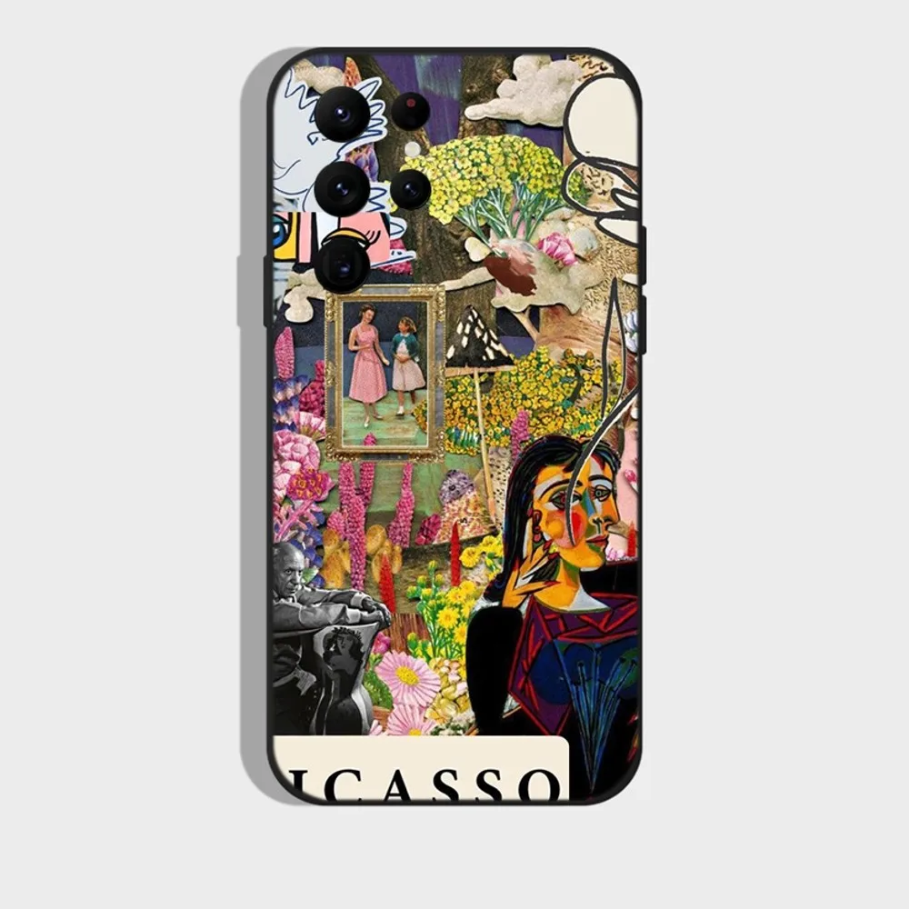 Picasso Abstract Art Painting Phone Case For Samsung S24,S22 Ultra,S20,S30 plus,S22 plus,S23,S30 ultra 5G Silicone Cover