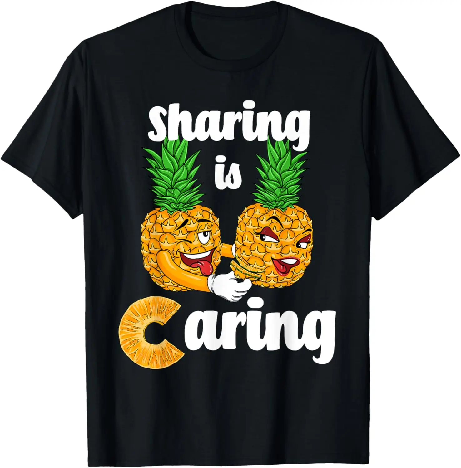 المشاركة هو رعاية العهرة زوجين الأناناس الرجال النساء تي شيرت #1