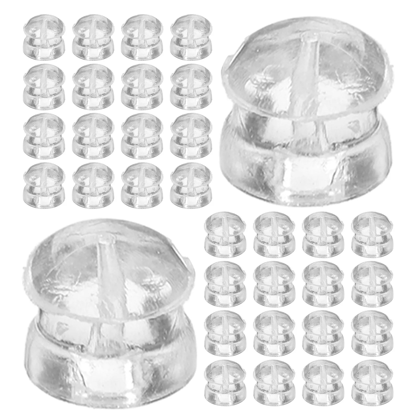 90Pcs Clear Silicone Earring Backs Soft Comfortable Lightweight Studs Safety Stopper Backs Universal Replacement for Dangle Hoop