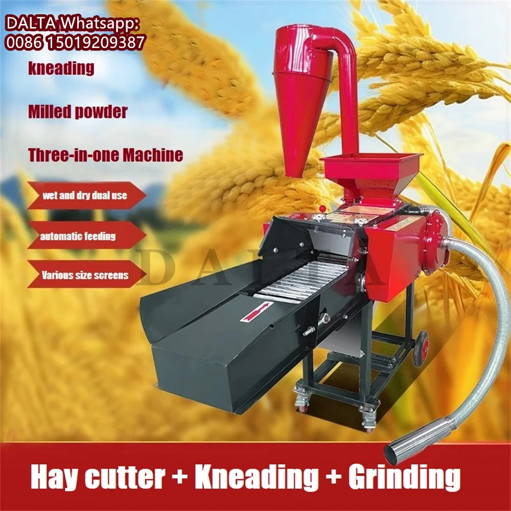 2.8 Tons Household Small Hay Cutter Grass Cutting and Kneading Pulverizer Corn Grinder