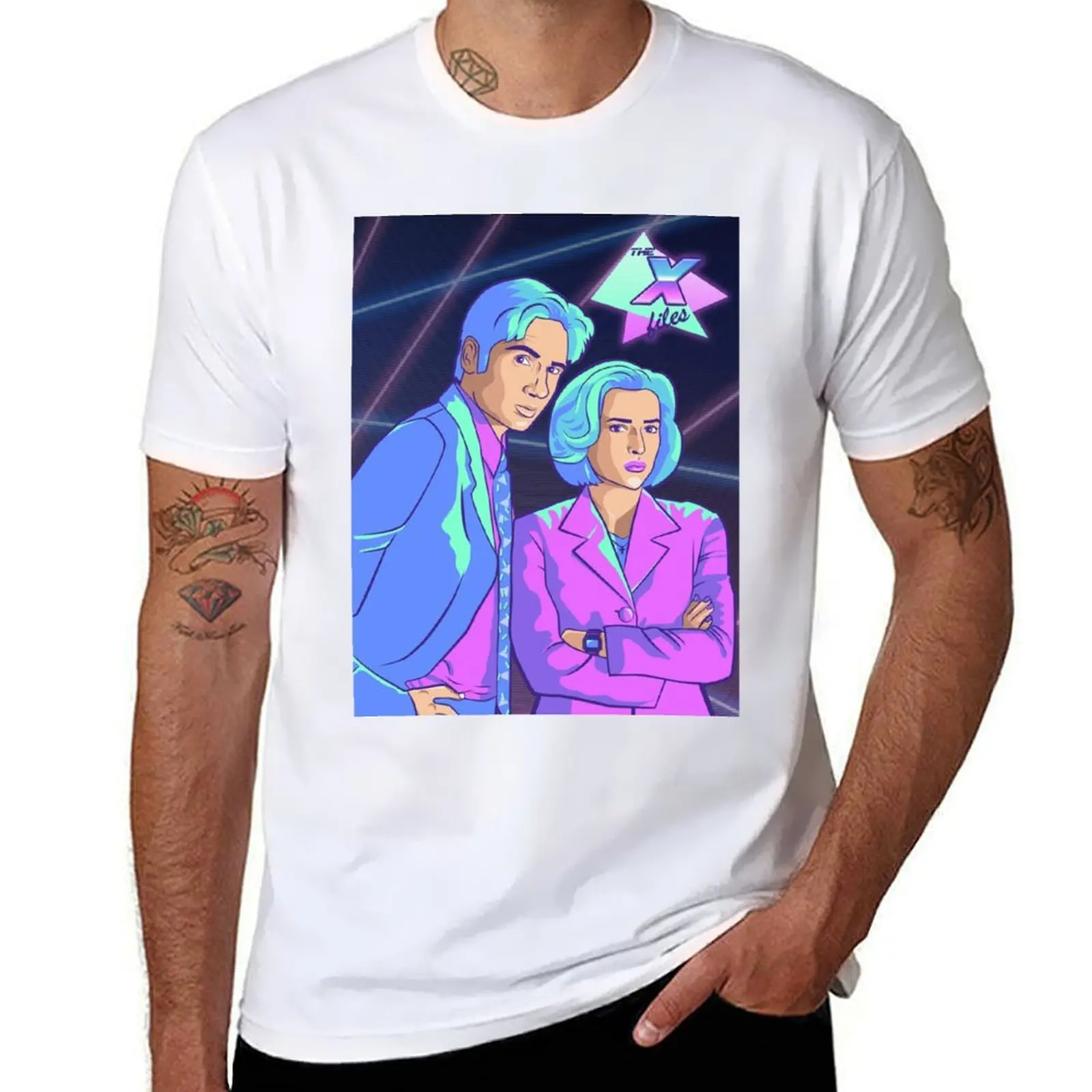 X-Files 80s Style T-Shirt t shirt personalised cotton tshirt 100% T-Shirt
