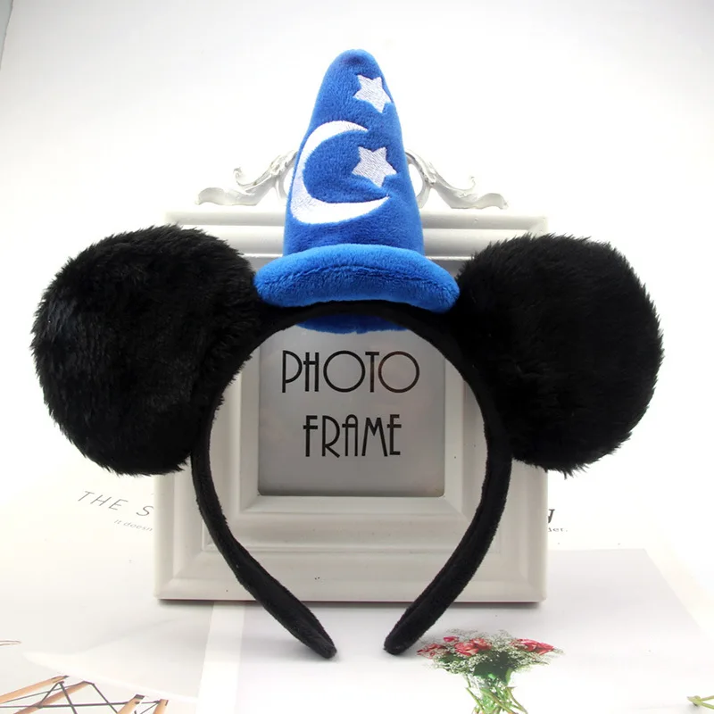 Mickey Mouse Ear Headhand Cartoon Borduren Magische Hoed Hoofdband Starmoon Cap Hoofdband voor Show MOE Kerstmuts Meisjes Hoofddeksels