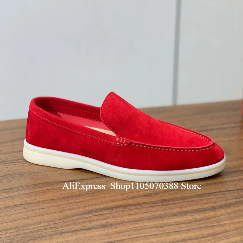 large size 35-51 highquality all Genuine leather walking men's loafers sheepskin Casual comfortable Sheep suede men's shoes