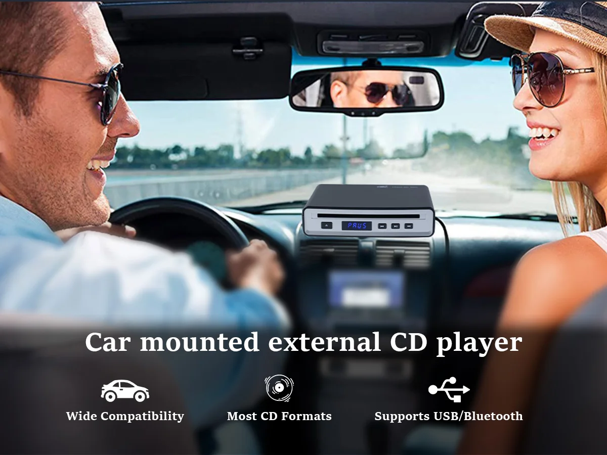 External Car CD Player USB Bluetooth