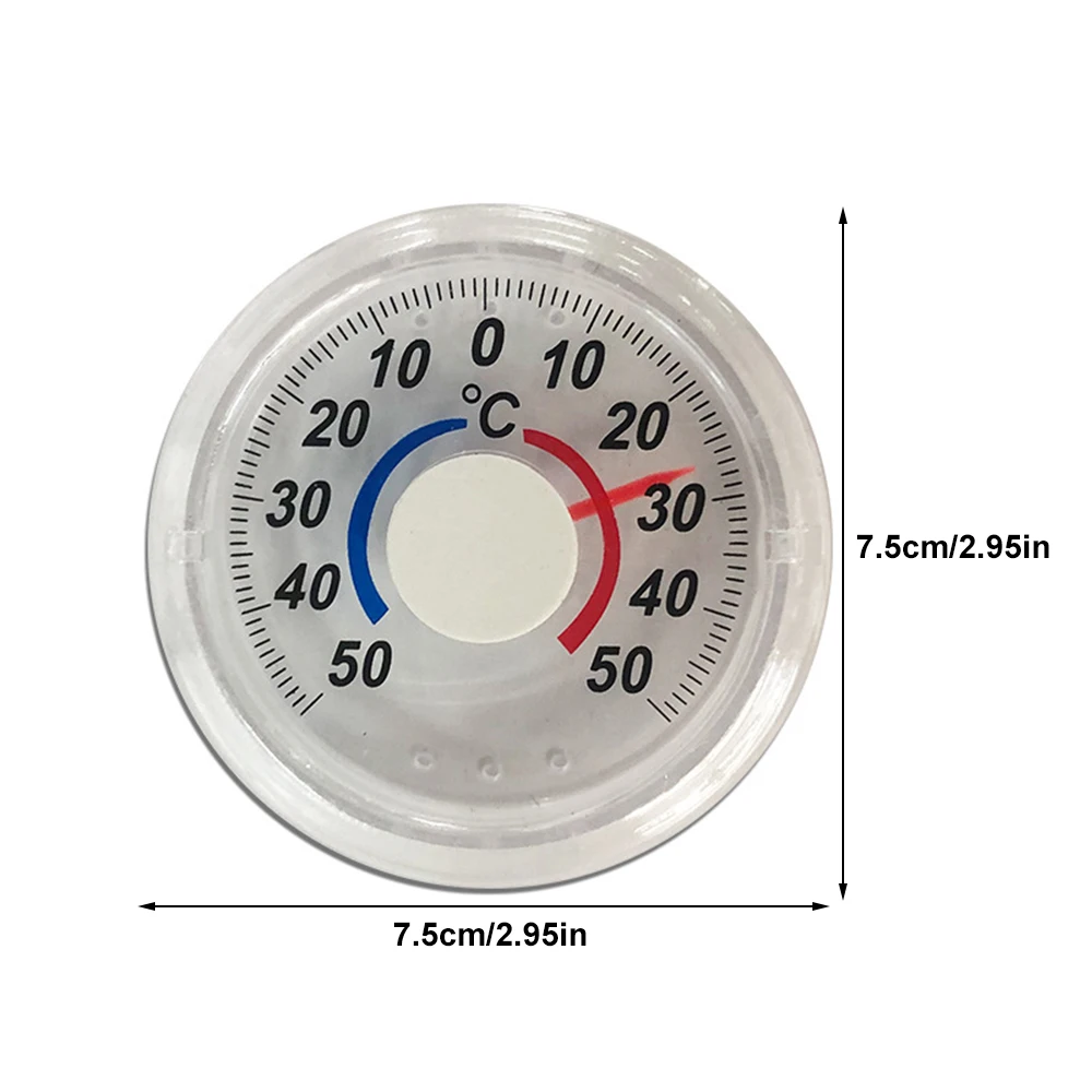 Indoor Thermometer Large Numbers Analog Thermometer Gauge Round for Outdoor Room Greenhouse Garage