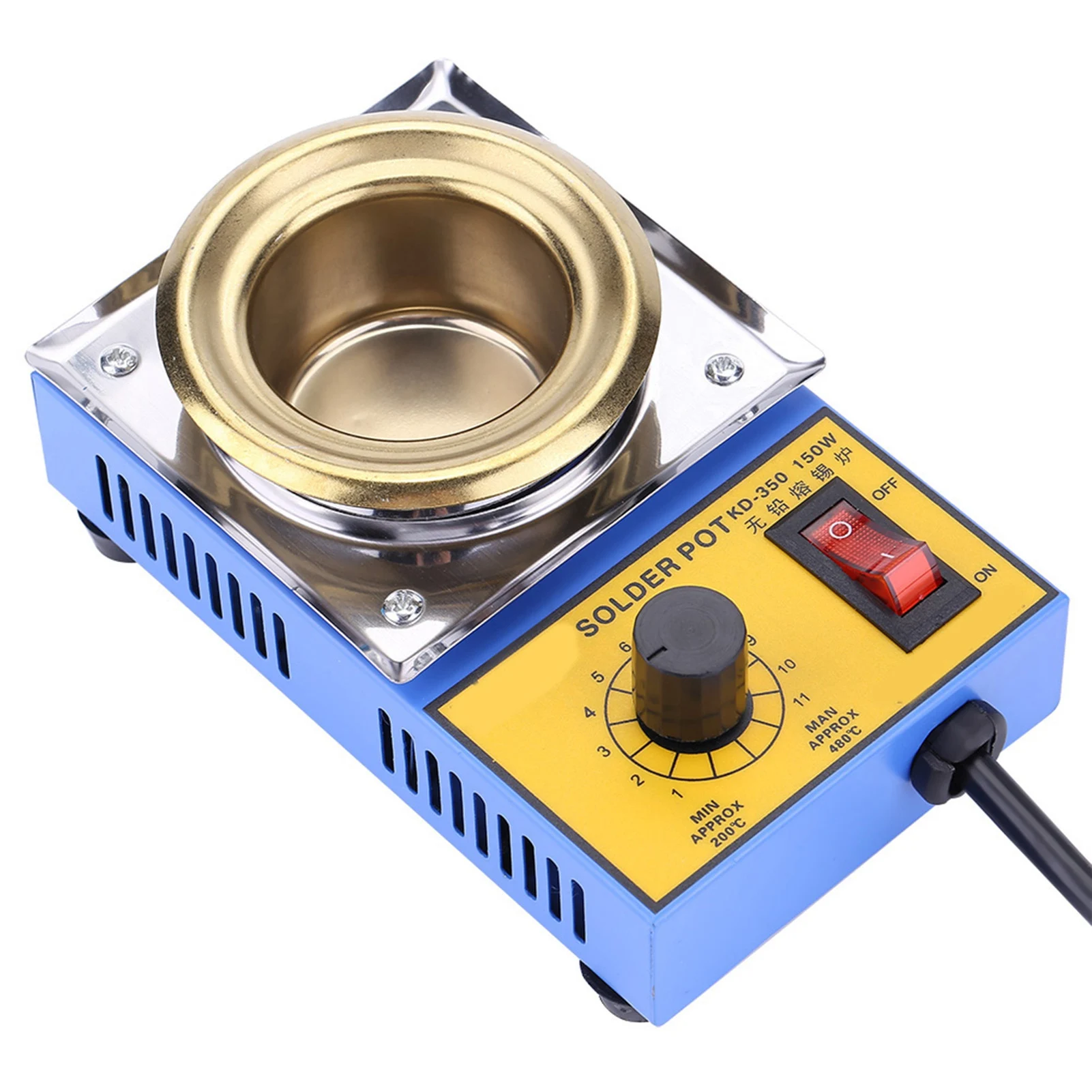 150W   Solder Pot Soldering Desoldering Bath Titanium Plate 50mm 200-480℃ Solder Bath Solder Pot Solder Pot Soldering