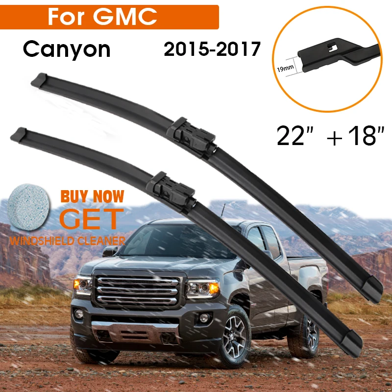 

Car Wiper Blade For GMC Canyon 2015-2017 Windshield Rubber Silicon Refill Front Window Wiper 22"+18" LHD RHD Auto Accessories