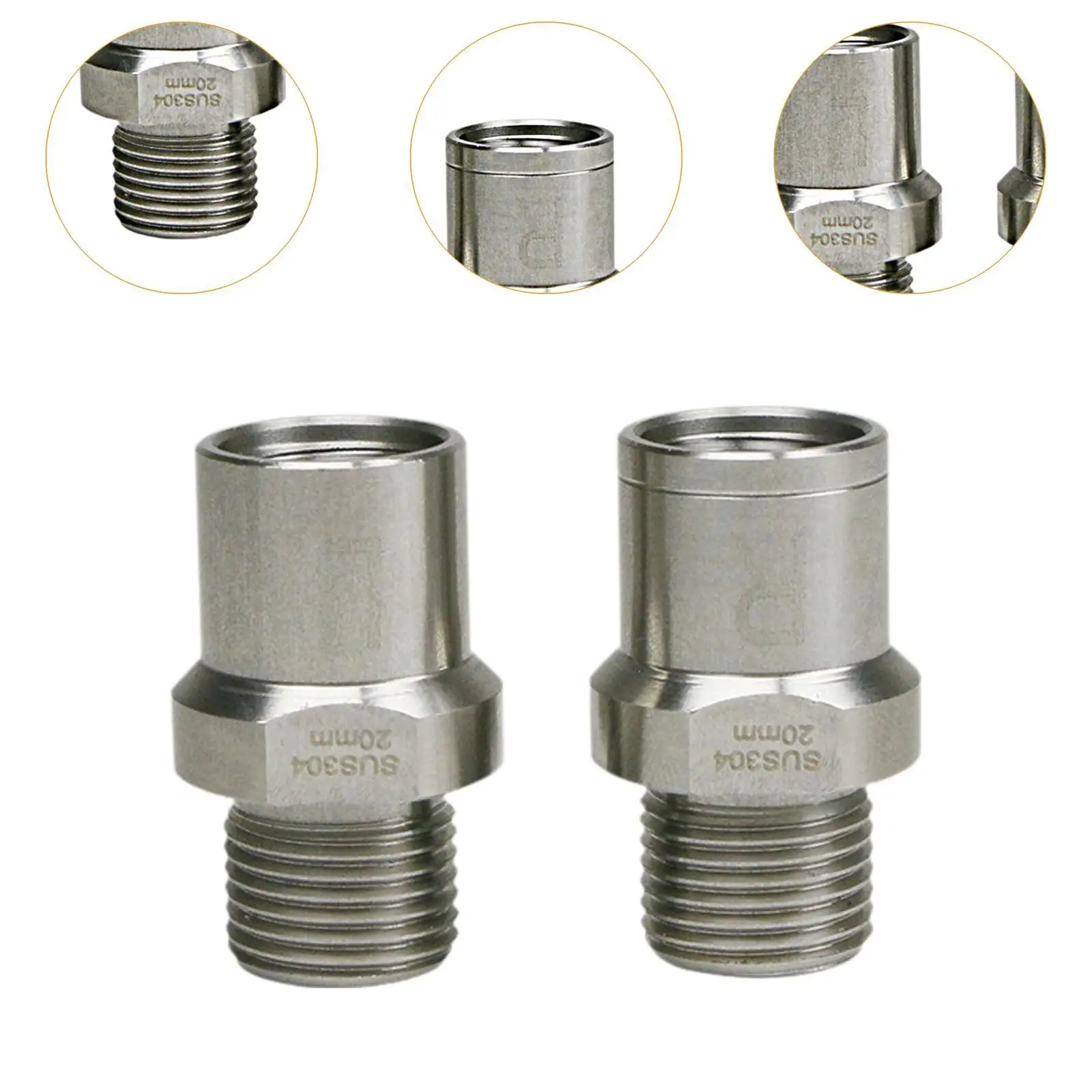 2 قطعة دواسة الدراجة تمديدات الفولاذ المقاوم للصدأ تمديد الطريق الجبلية دراجة دراجة دواسة محولات تمديد بواسطة 20 مللي متر/0.79 بوصة #5