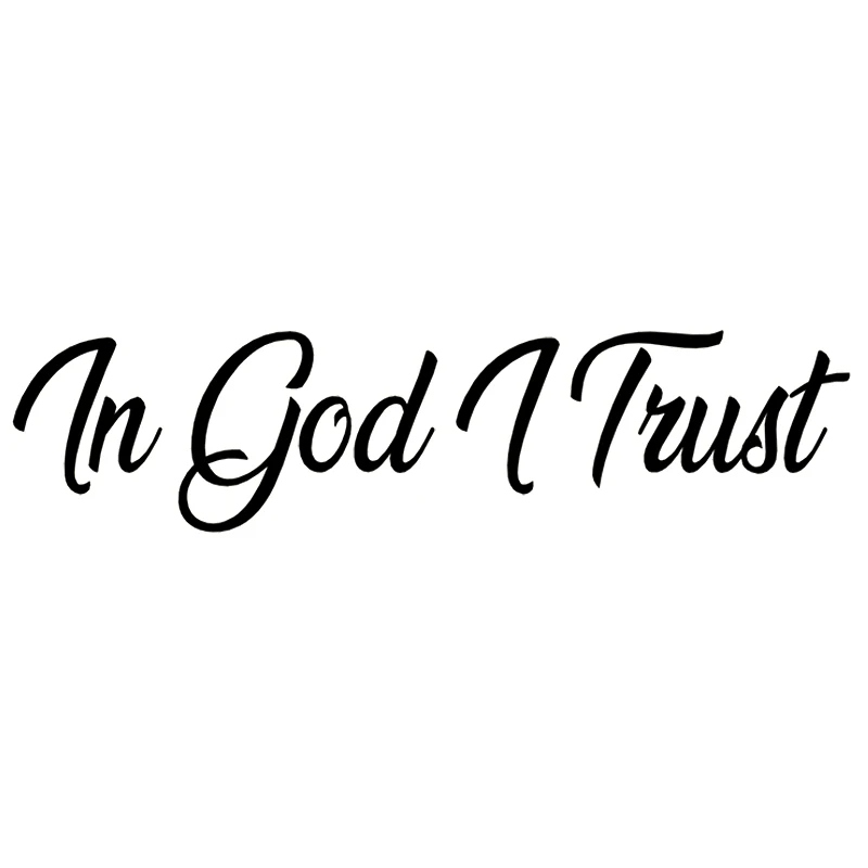 

50x12cm IN GOD I TRUST Car sticker Waterproof Vinyl Decal for Auto Styling on Bumper Rear Window