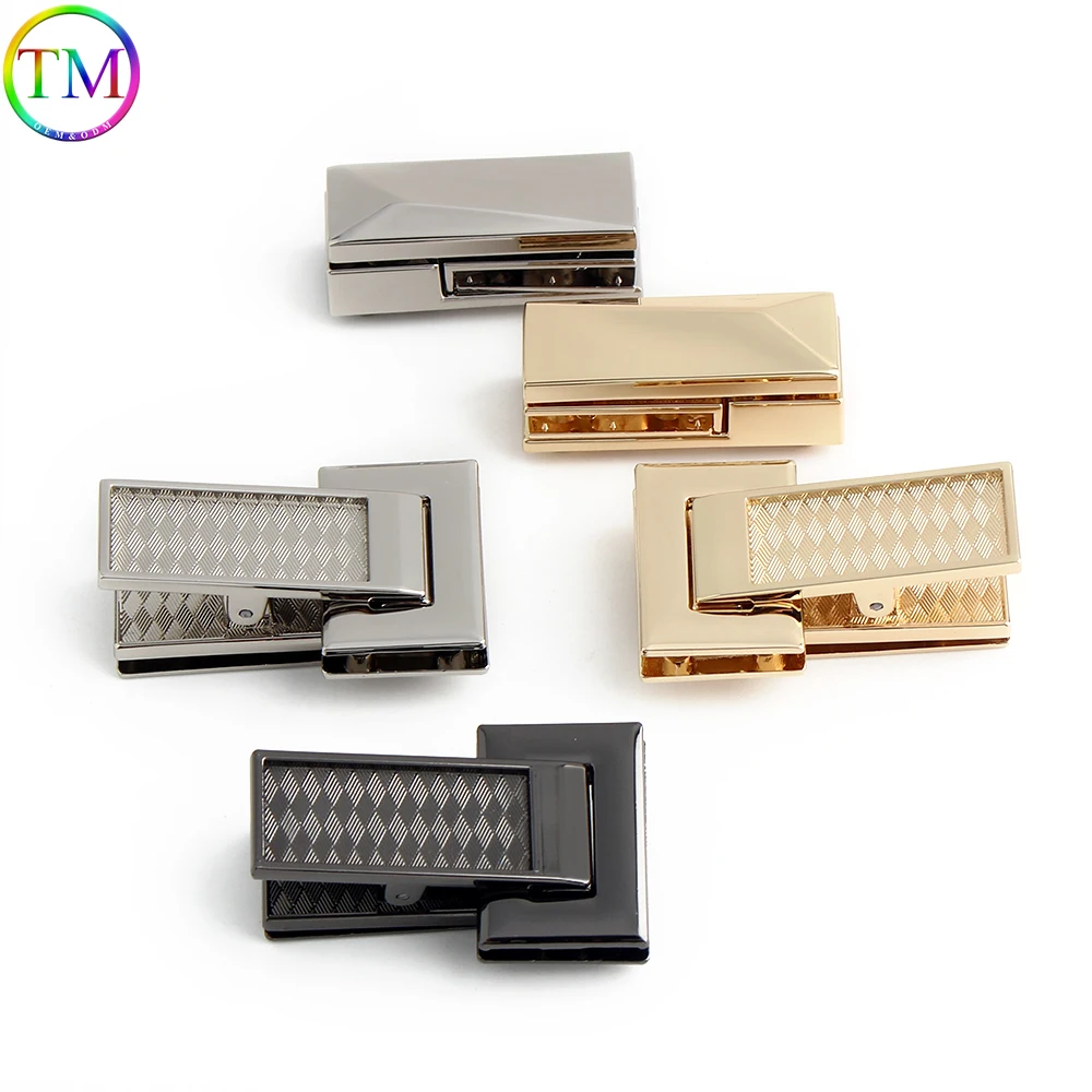 1/2/5/10 ensembles 43x16mm 50x32mm alliage tour torsion serrures pour bricolage artisanat sac à main sac à main presse serrure sac fermetures boutons pression accessoires