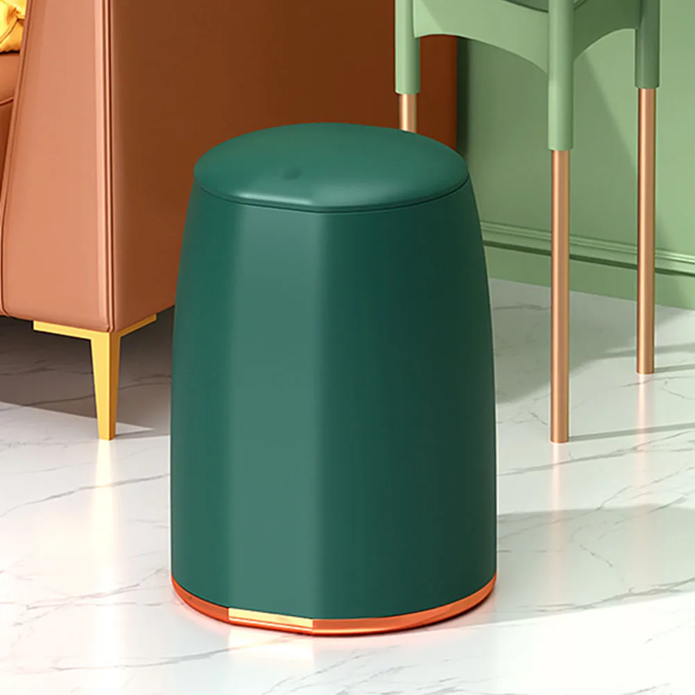 

Green 2-Layer Household Trash Bin with Lid Office Garbage Can Storage Container for Kitchen Room Double Layer Dustbin