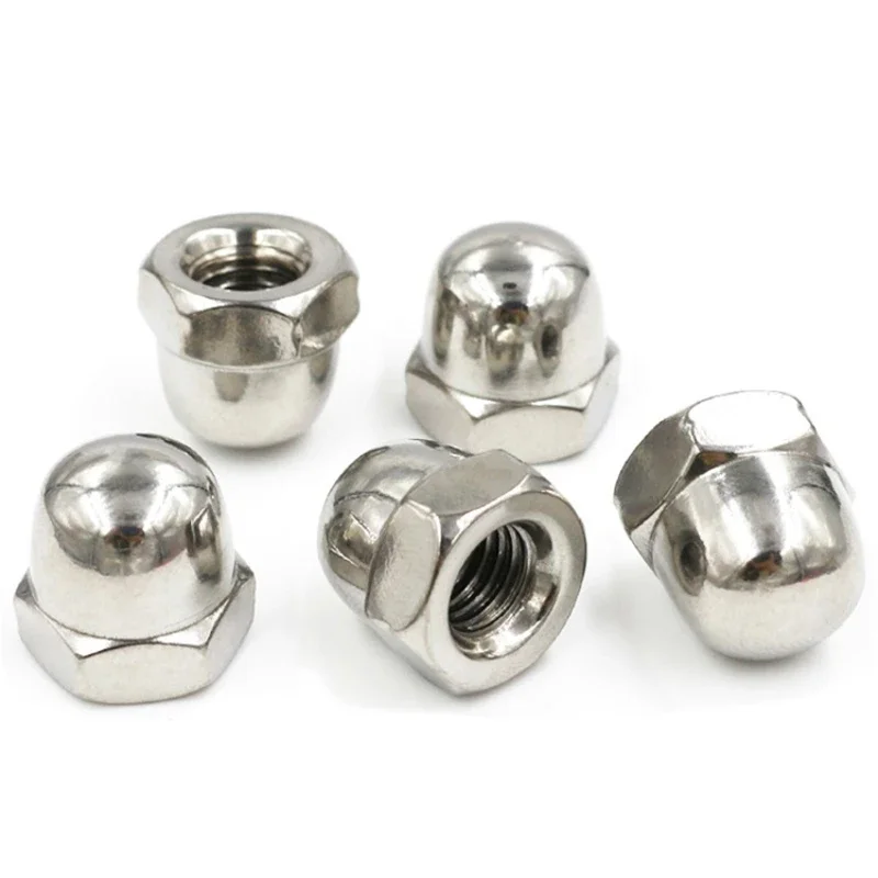 1pcs M8 M10 M12 M14 M16 M20 （pitch=1/1.25/1.5mm）304 Stainless Steel Fine thread Nuts/Cap Nuts