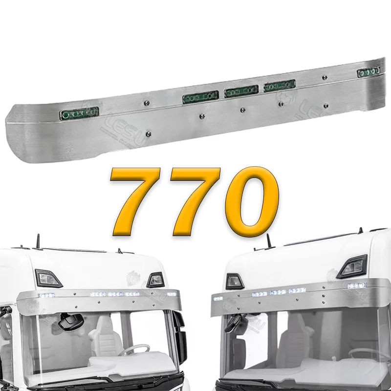 

770S Metal Sun Visor Light Spotlight Accessories for 1/14 Tamiya RC Truck SCANIA 770S 56368 56371 56368 Car