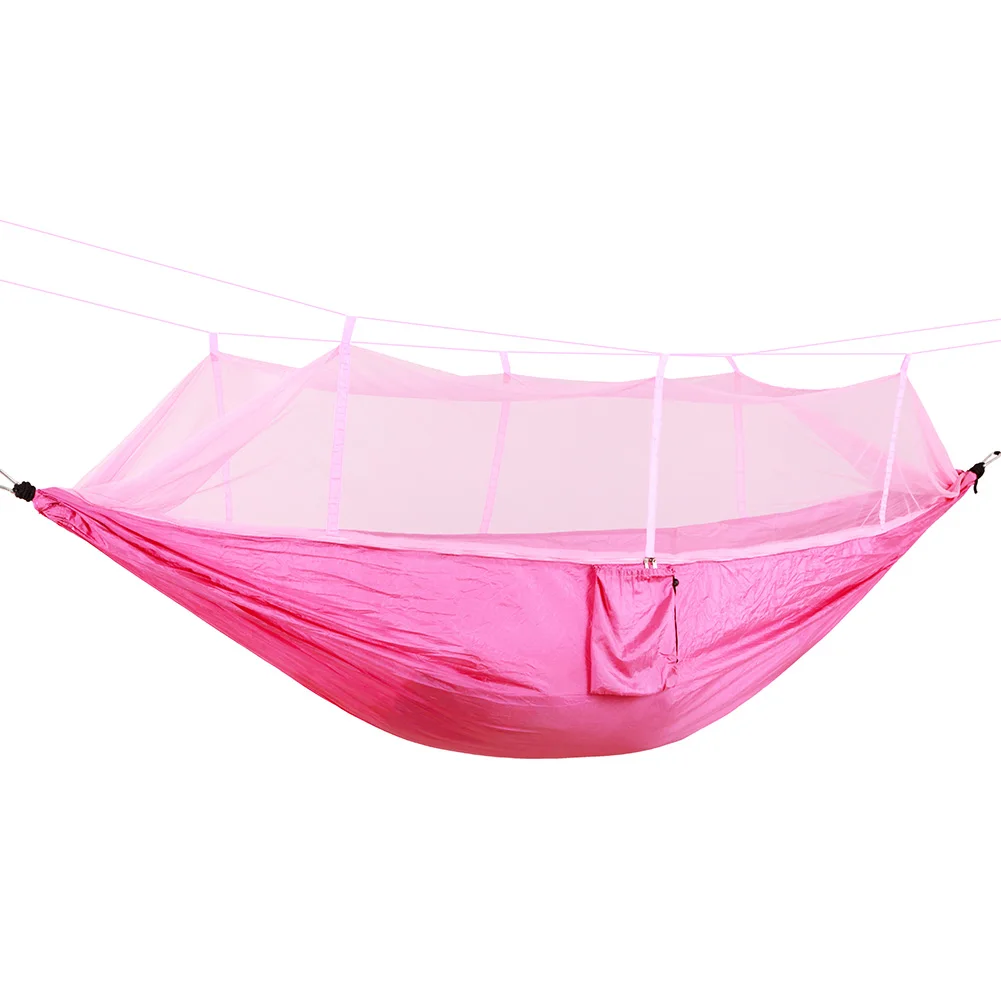 

Premium Anti-Mosquito Hammock with Straps & Carabiners Factory Direct Sale for Camping & Hiking Made From Parachute Nylon