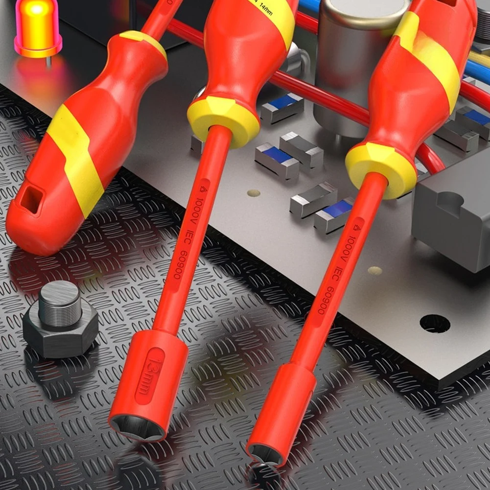 

Набор из 3 изолированных шестигранных отверток 1000В, хромованадиевая сталь, сертифицированные VDE, 4/5/6 мм, инструменты для винтов