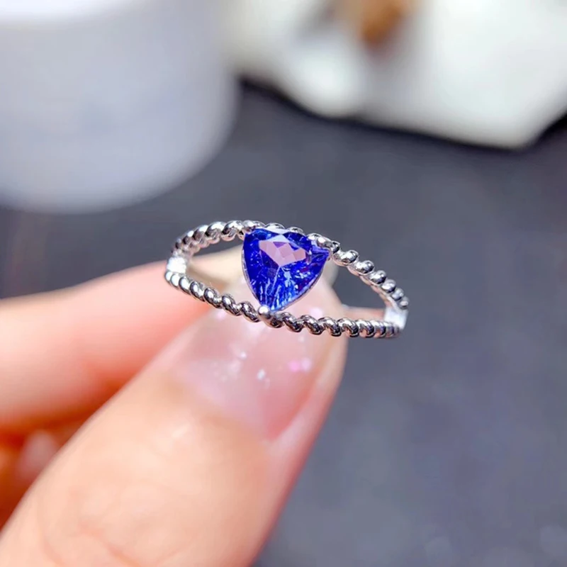 

Natural Tanzanite Rings for women silver 925 jewelry luxury gem stones 18k gold plated free shiping items Party Gifts