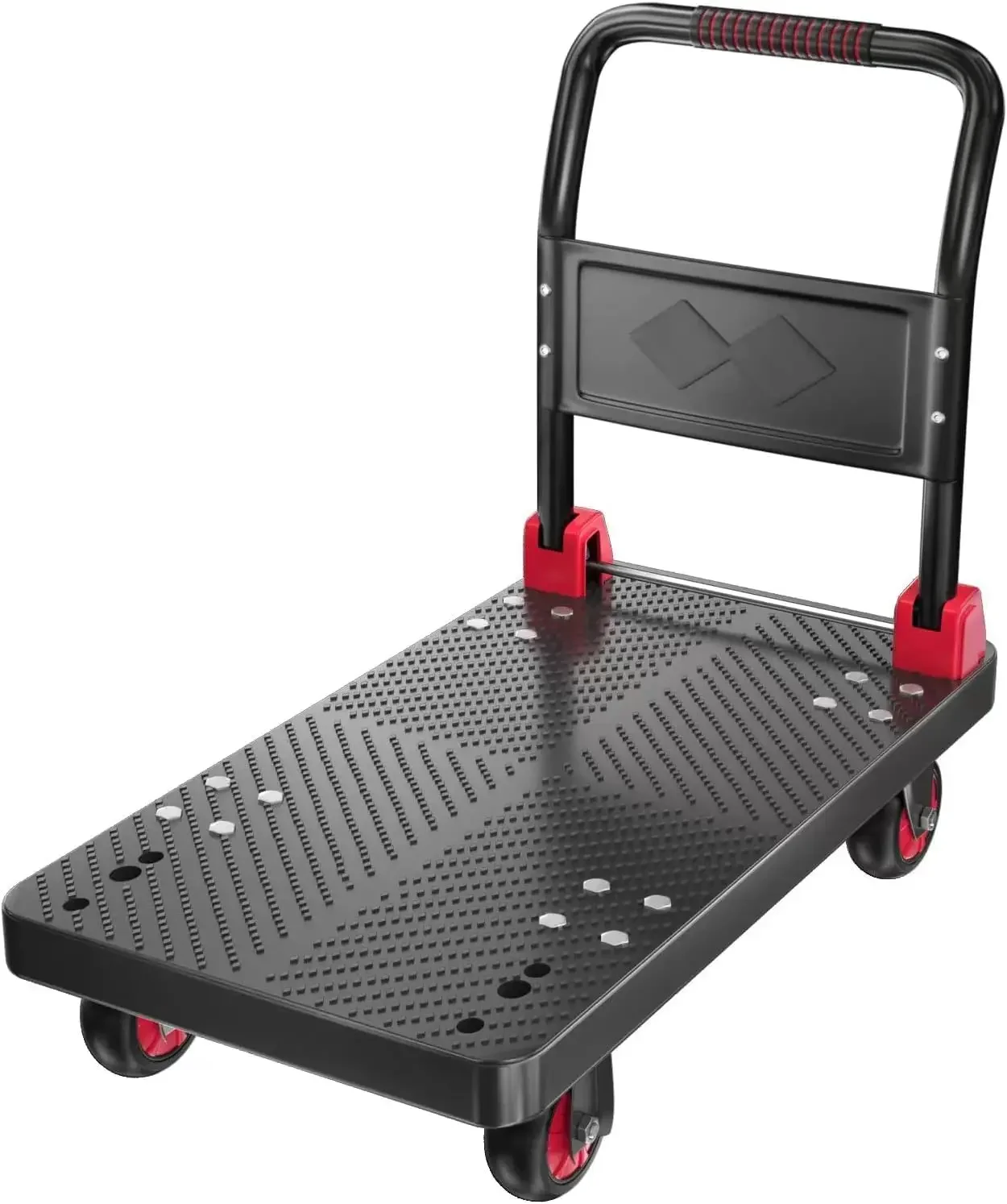 Platform Truck Push Cart Dolly, Foldable Hand Trucks with 1000LB Weight Capacity 36x24Inch Large Size for Easy Storage and 360