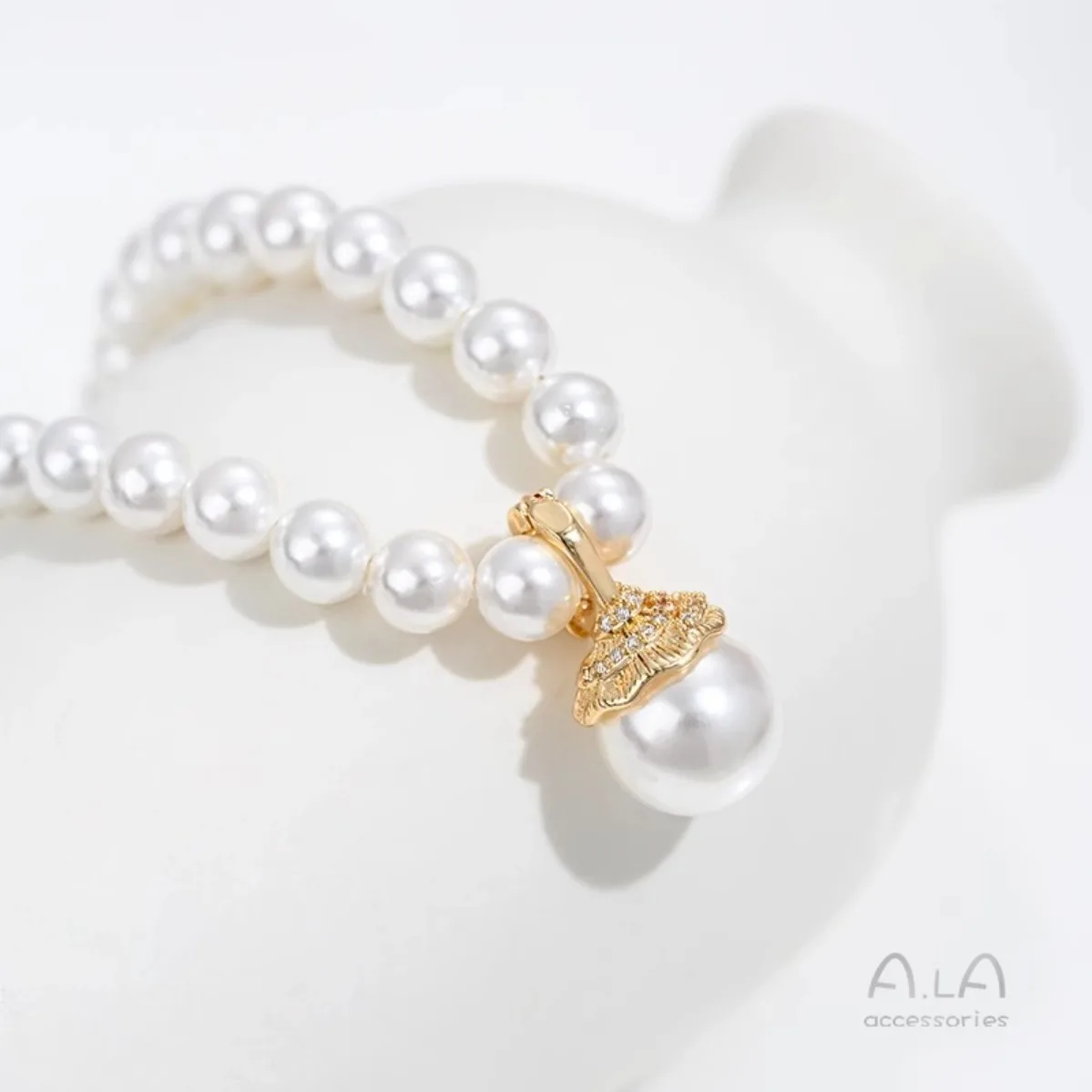 Brass 14K Gold Plated Strong Anti-Tarnish Bead Caps Eye Pin Pearl Settings Multi-use Clasp DIY Glue Bead Pendant Findings