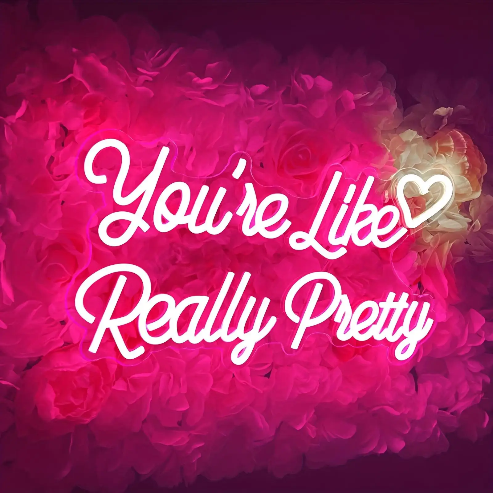 You’re Like Really Pretty Neon Sign USB Dimmable Neon Lights for Girls Bedroom Wedding Aesthetic Engagement Birthday Party Decor