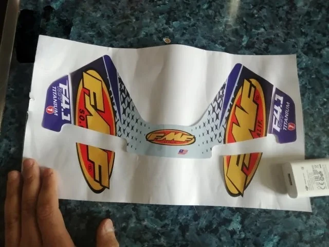 2025 neue Für FMF Aufkleber 28x16 cm 4 T Motorrad Auspuff Rohr Aufkleber Wasserdicht Universal für Motorräder auto