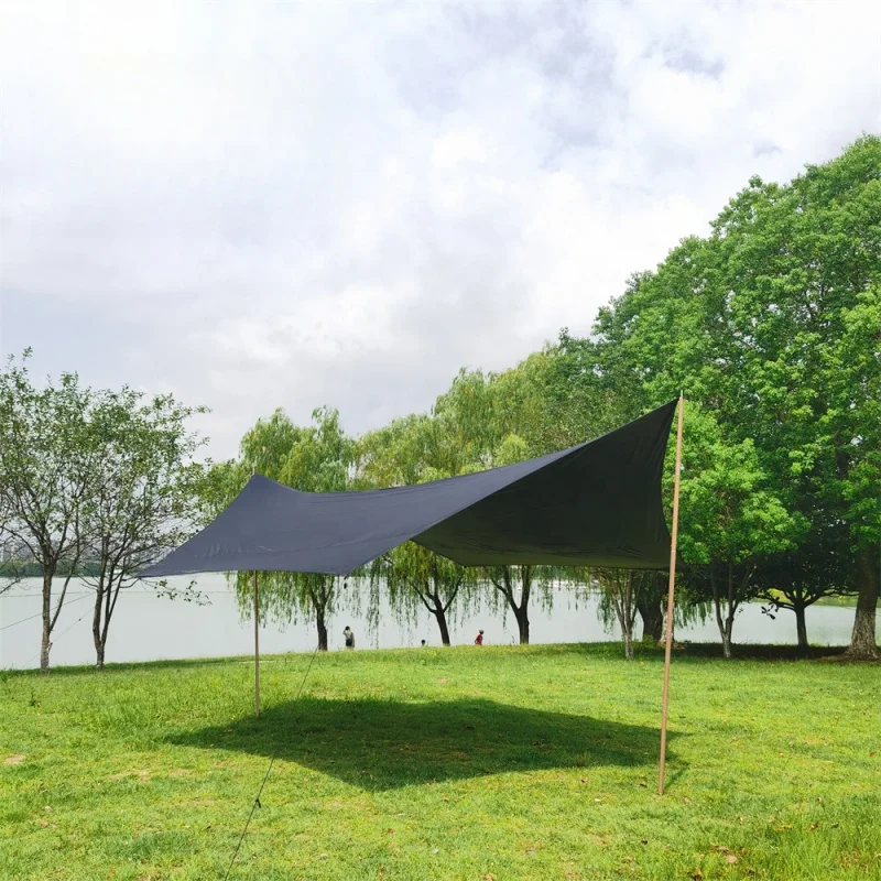 High Quality MCETO 4X5M Black Coating Shelter Waterproof 210D Ox Tarp Tent Hiking Camping Hot Selling view 3