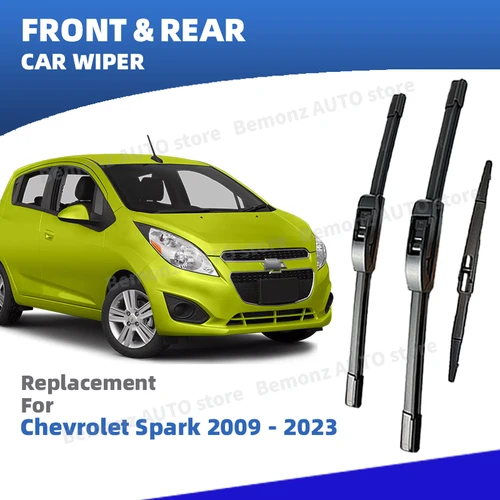 Imagen 1 del producto Escobilla limpiaparabrisas delantera y trasera LHD para Chevrolet Spark M300 M400 MK3 MK4 2009-2023 accesorios de parabrisas 2013 2014 2016 2020