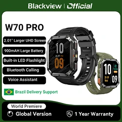 Blackview W70 Pro Sports Fitness Smart Watch 2.01 Screen Bluetooth Talking Watch LED Flashlight Outdoor Smart Watch With Compass