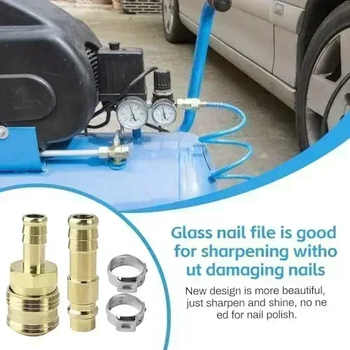 10mm Air Compressor Hose Connector with Self Tightening Hose Clamp Designed for Reliable Compressed Air Connections