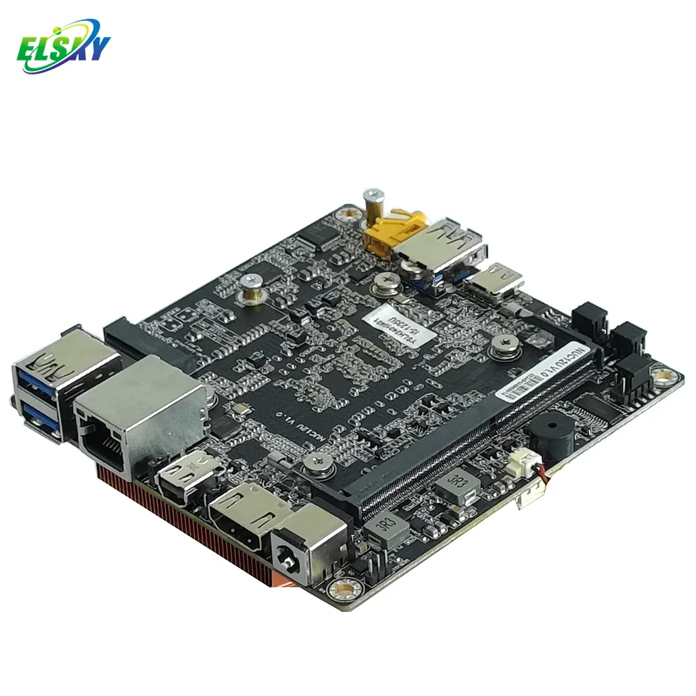 New ELSKY Motherboard for Pc NUC12U with Processor Alder Lake 12th Gen I3 I5 I7 I9 9~24V Power Supply 5*USB Type-C Interface