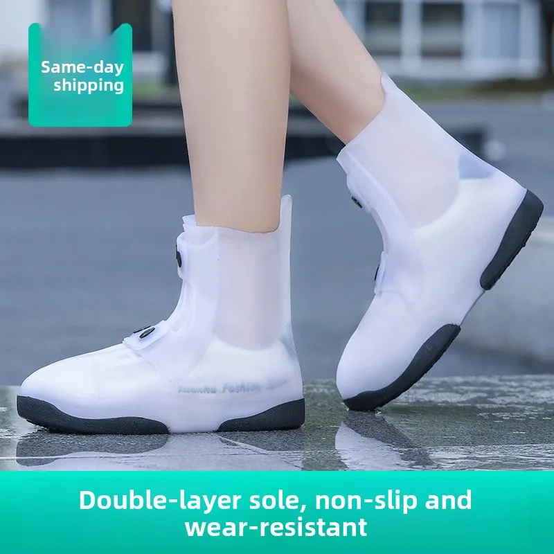 

Новые водонепроницаемые чехлы oe Thiened, двухслойные силиконовые чехлы для дождевых сапог, противоскользящие износостойкие чехлы oe Bot для улицы...