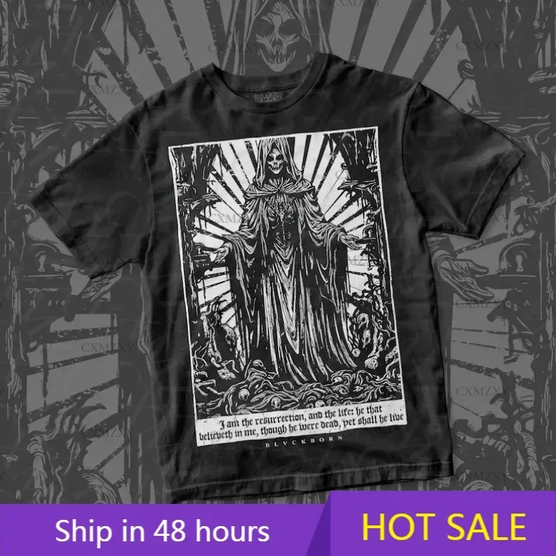 

I Am The Resurrection cotton shirtmen women enthusiast summer casual cotton unisex T-shirt