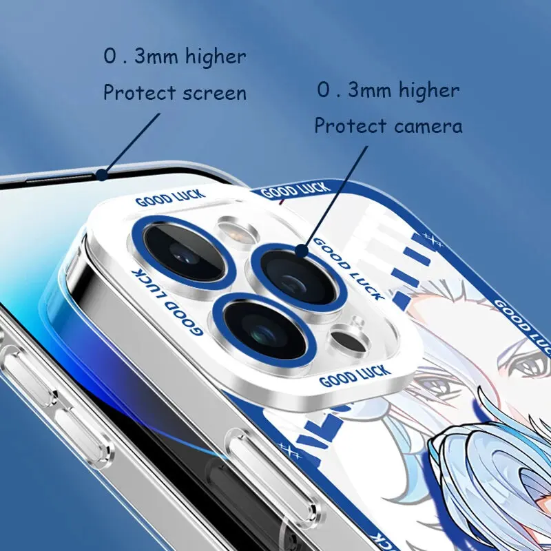 Genshin Impact Phone Case For iPhone 16e 11 12 13 14 15 16 Pro Max Mini 7 8 Plus XS Max Wanderer Neuvillette Furina Soft Cover