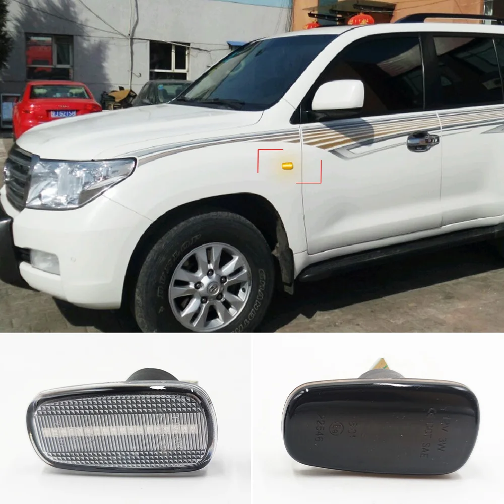 For Toyota Land Cruiser Prius Highlander LS430 IS200 Flowing Wing Vane Light Turn Signal