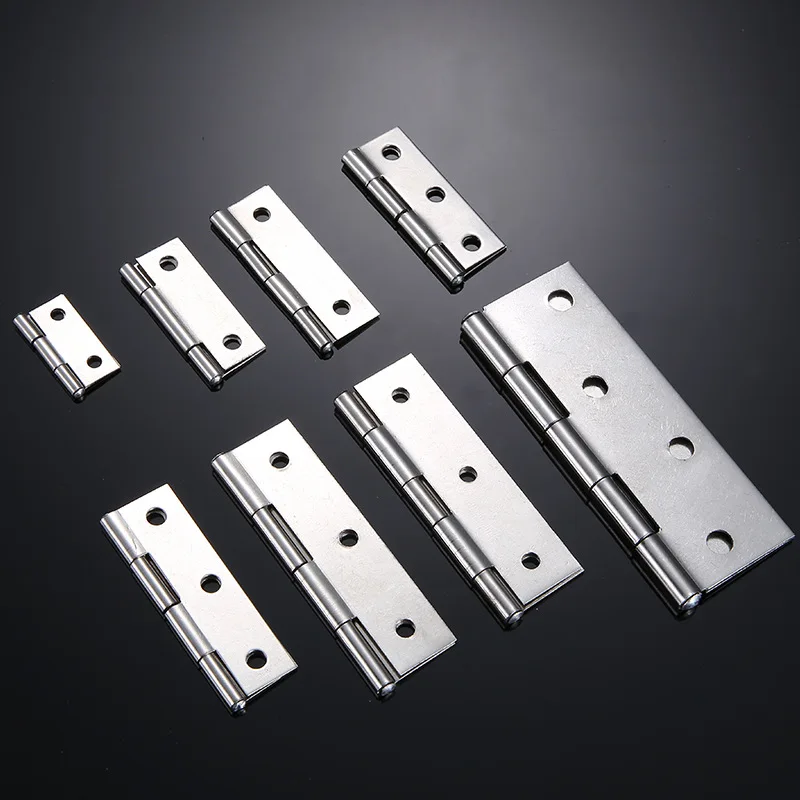 5Pcs Mini Flat Hinge Stainless Steel Cabinet Doors Windows Hinge Wooden Box DIY 1/1.5/2/2.5/3 Inch