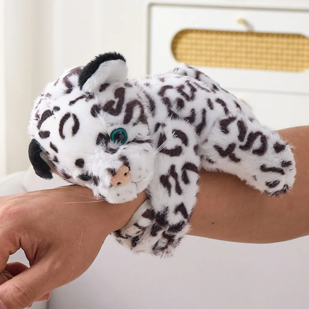 Floresta animal tapa pulseira coala tigre pulseira abraço tapa snap envoltório coelho leopardo kawaii pelúcia mão anel crianças brinquedos