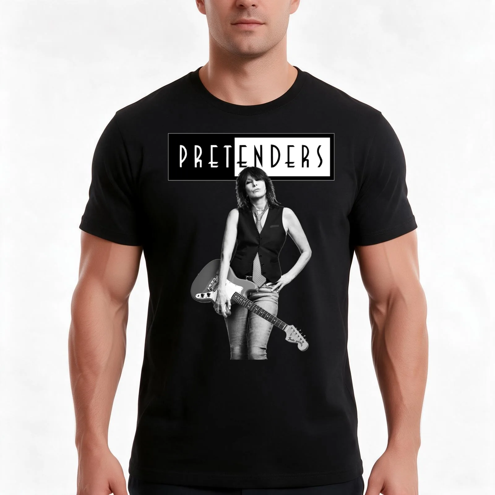 Pretenders Chrissy Hynde T-Shirt, Summer Casual Cotton Tee, Oversized Streetwear Tops, Vintage Graphic Print, Unisex Men Women
