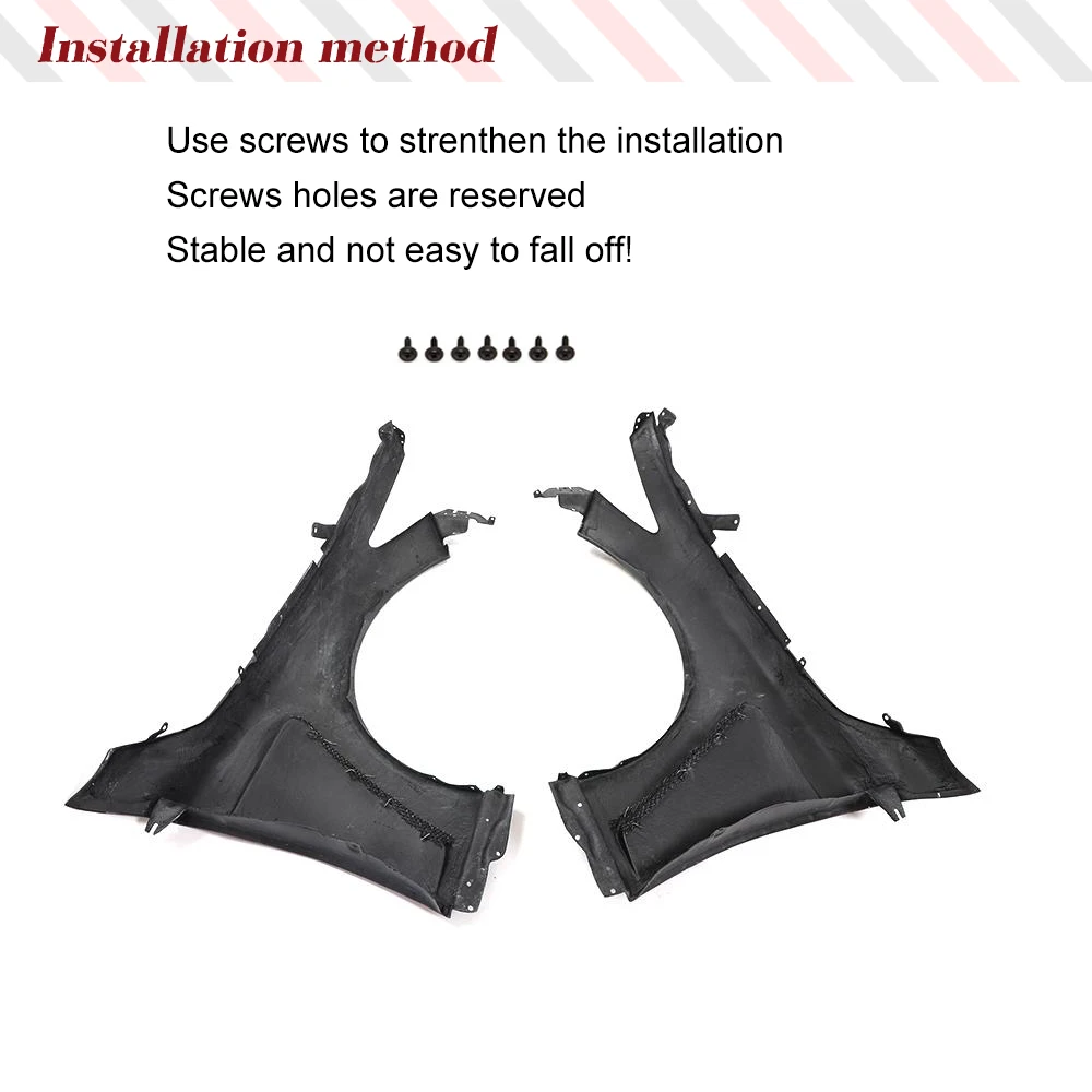 Carbon Fiber Car Exterior Side Fender Vents Trim for Infiniti Q50 Sedan 2014-2020 Car Front Side Fender Vents Trim Cover