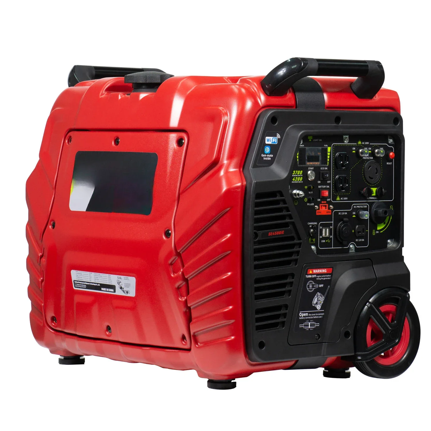 4-Stroke Soundproof Single Cylinder 4kw Digital Portable Inverter Gasoline Generator