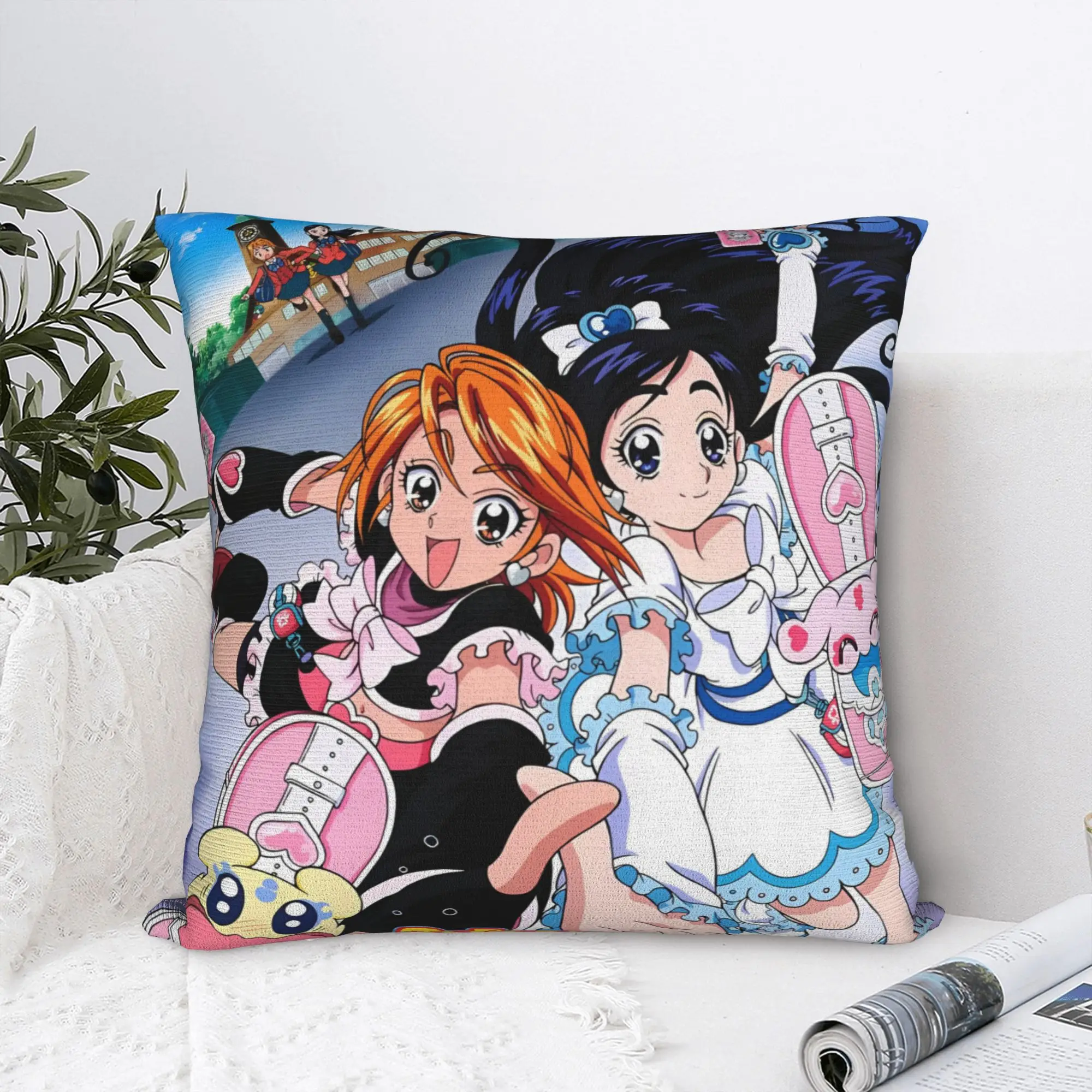 Pretty Cure Pillow Case  Fashion Pillow Cover Comfy Pillowcases For Sofa Home Decoration