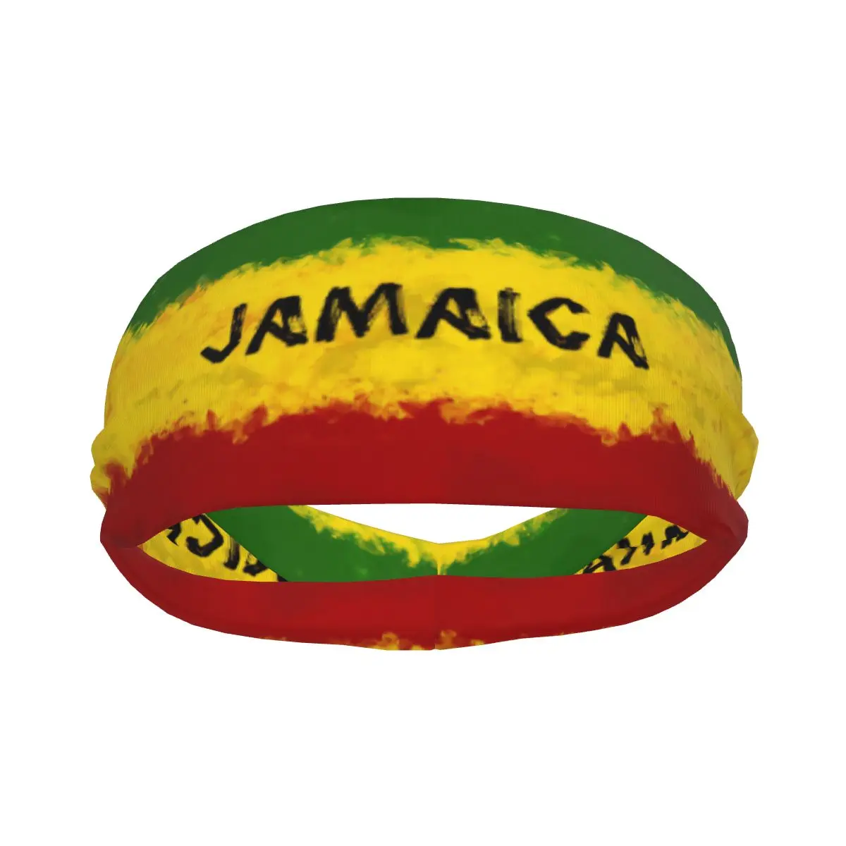 Custom Jamaica Sport Headbands for Women Men Stretchy Moisture Wicking Gym Sweatband