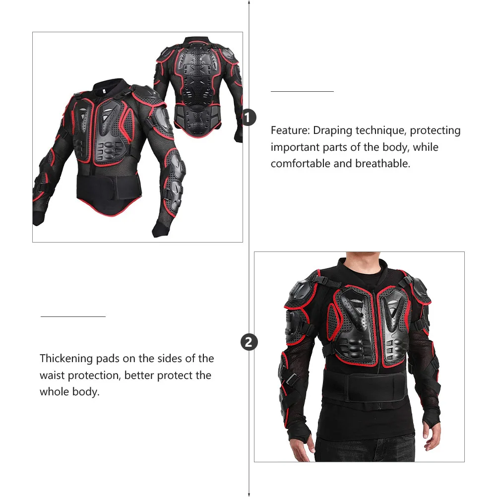 

Motorcycle Protective Gear Jackets Protector Back Protection Thickening Pads Removable Waist Comfortable