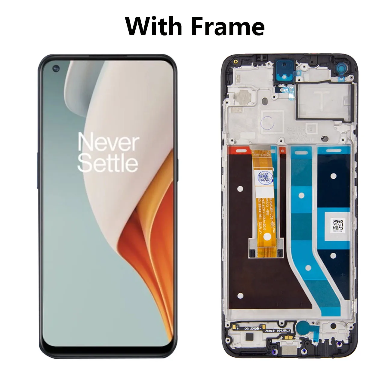 Replacement Touch Screen Digitizer Assembly Parts For Oneplus Nord N100 With Frame BE2013 BE2015 BE2011 BE2012 LCD Display