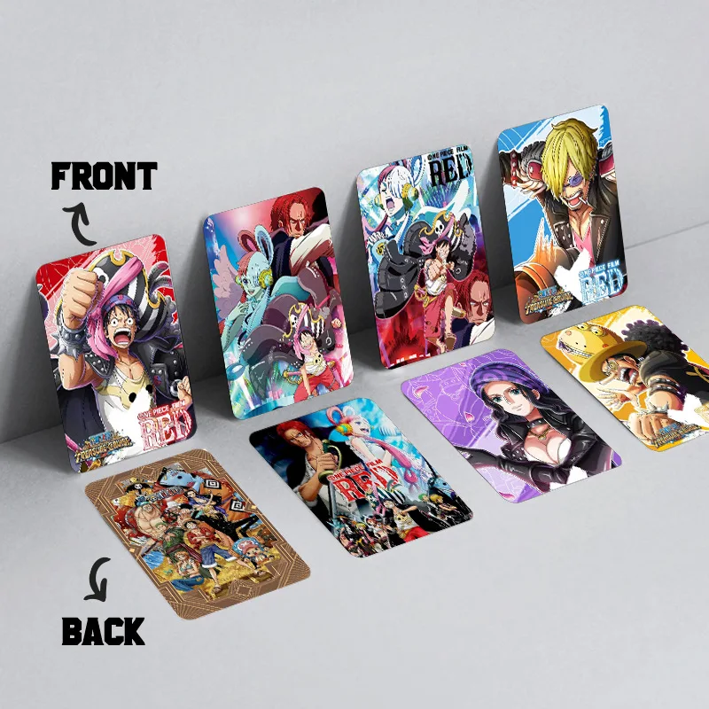 60PCS One Piece Luffy Gear 5 Card LOMO Demon Slayer Cards Anime Peripherals Greeting Card Bookmarks Double-sided Collection Deck