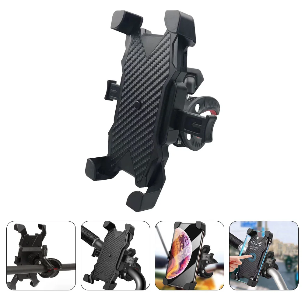 

Phone Phones Bike Stand Mobile Fixing Clamp Motorbike Holder Support Telephone 14X8CM Cycling Cellphone Black