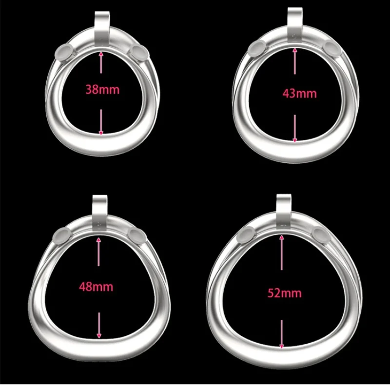 맞춤형 이름 금속 남성 정조대 음경 링 정조 벨트 BDSM 에로틱 요도 잠금 이중 아크 링 성인용품