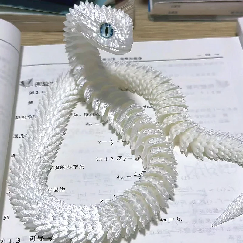 レインボースネークデザインオーナメント,3Dプリントジョイント,モバイルハンド,デスクトップオーナメント,動物モデルおもちゃギフト