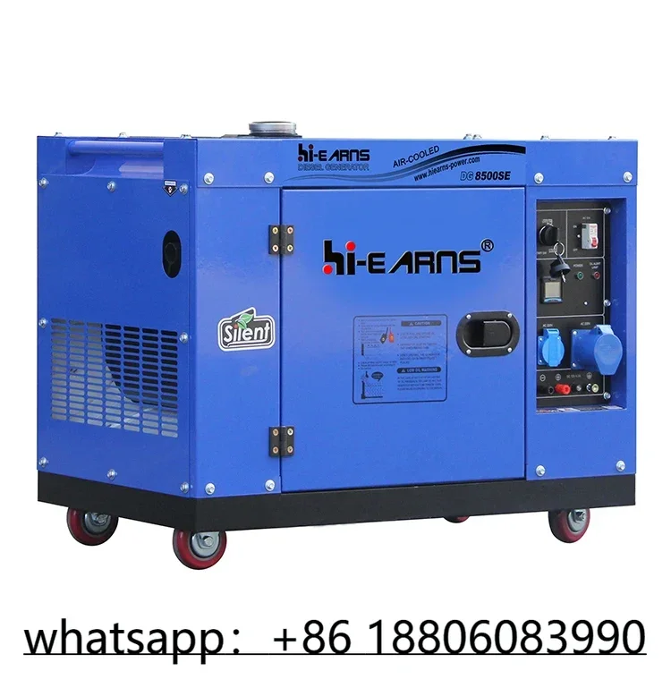 Low noise air-cooled single cylinder HR192FD  6KVA die·sel generator