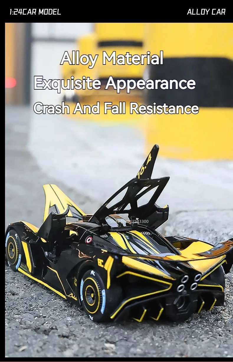 1:24 Batmobil Bolide Auto Modell Spielzeug Türen Geöffnet Stoßdämpfung Spray Sportwagen Modelle Sound Licht Spielzeug Geschenke für Jungen – Detail 23