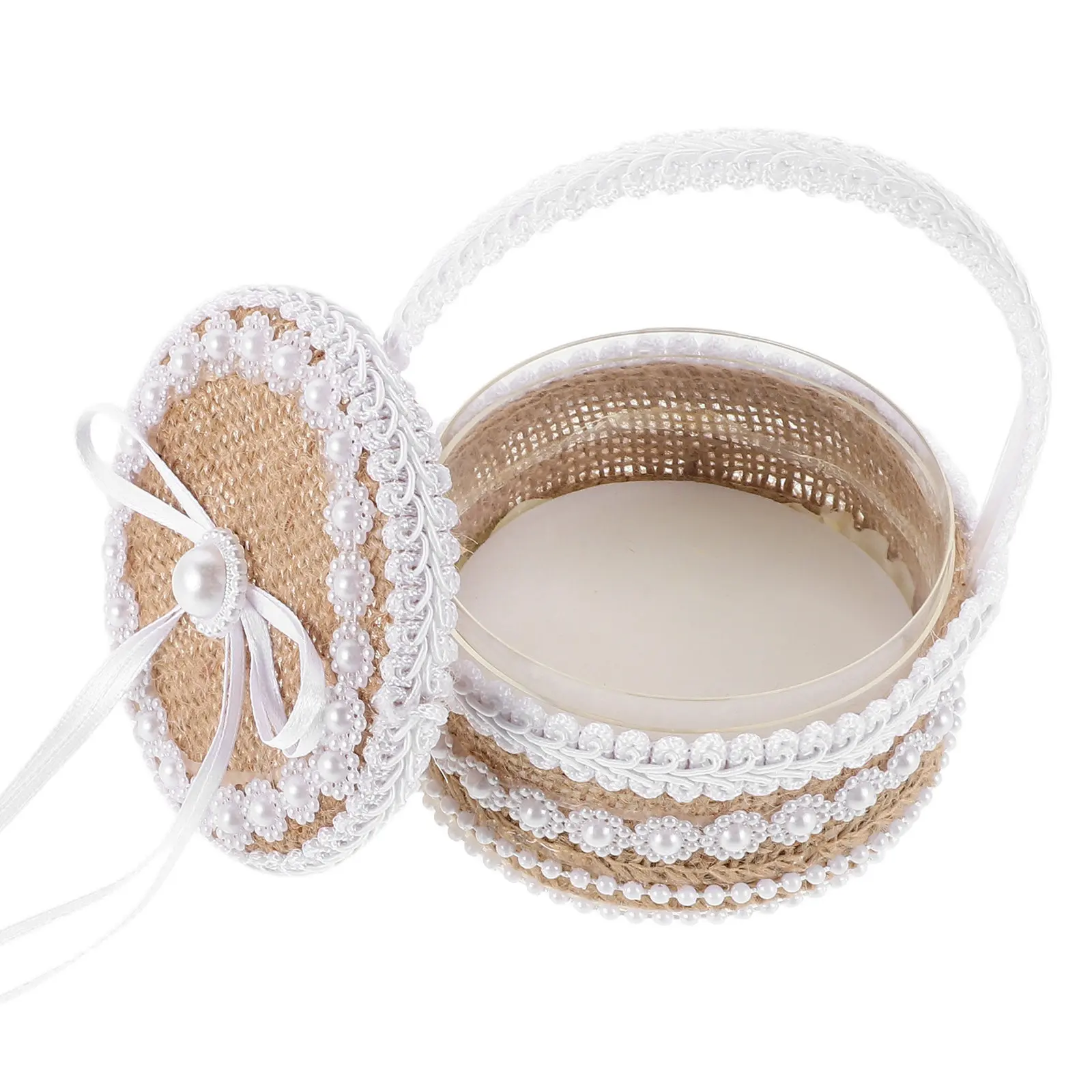Wedding Ring Box Rustic Design Compact Elegant Jewelry Storage Case Ring Holder for Ceremony Engagement Proposal Bridal Favors